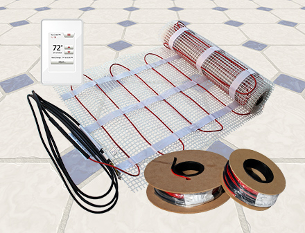 ComfortTile floor heating system.